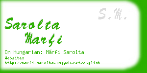 sarolta marfi business card